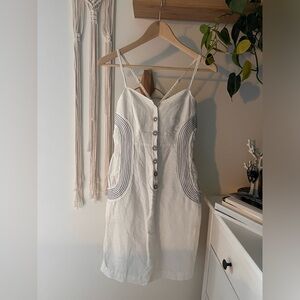White vintage linen dress